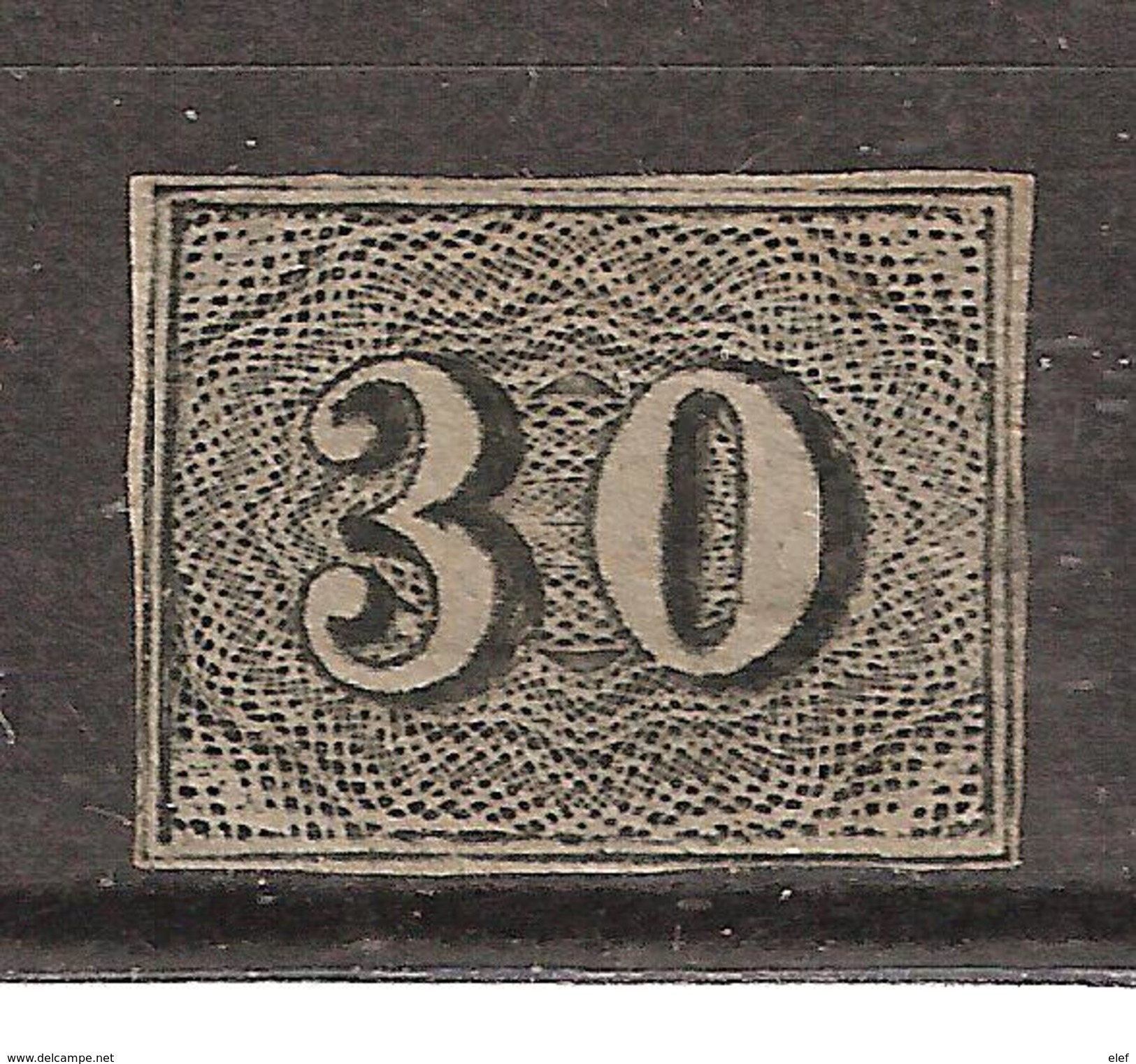 BRASIL / BRAZIL / BRESIL 1850,  Yvert N°13 A , 30 R NOIR  ,neuf *  TB Cote 12 Euros - Unused Stamps