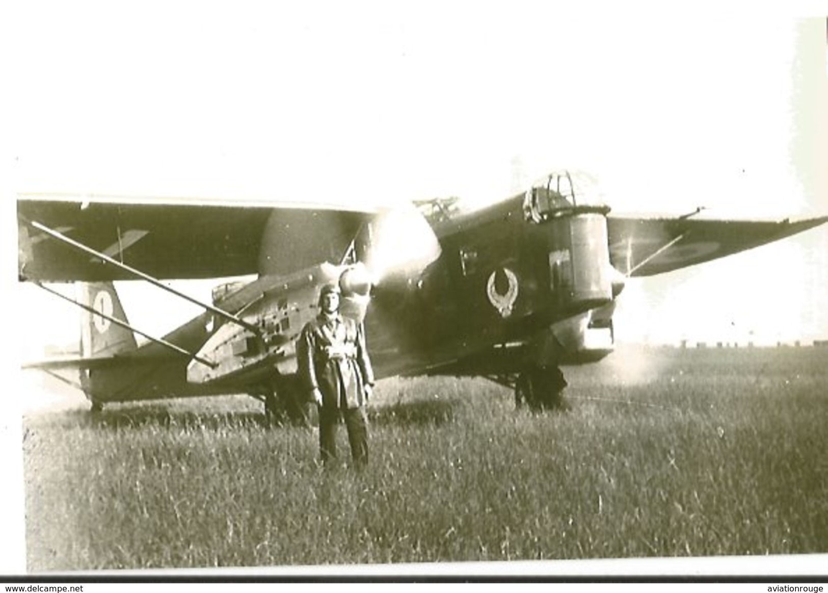 PHOTO AVION POTEZ 540 AVEC PILOTE POSANT DEVANT 10X15CM   RETIRAGE - 1939-1945: 2ème Guerre