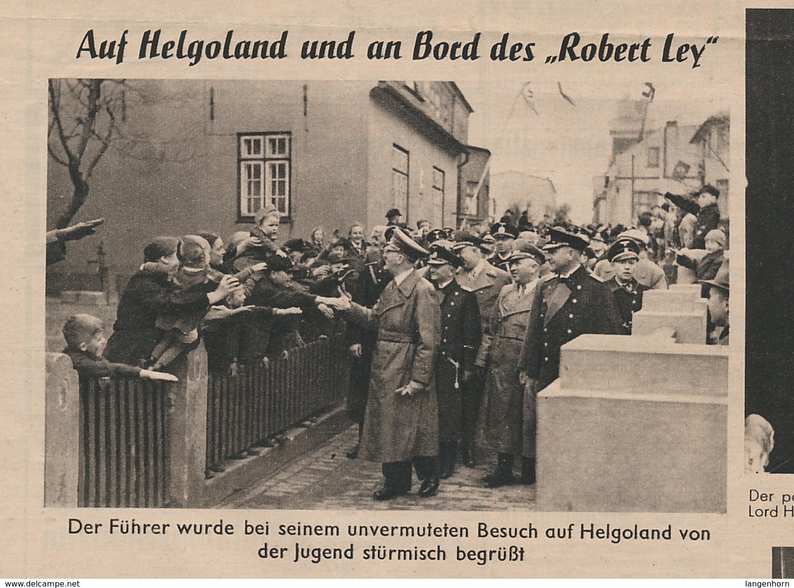 'A. Hitler Auf Helgoland' - Hamburger Fremdenblatt 1939 - Helgoland