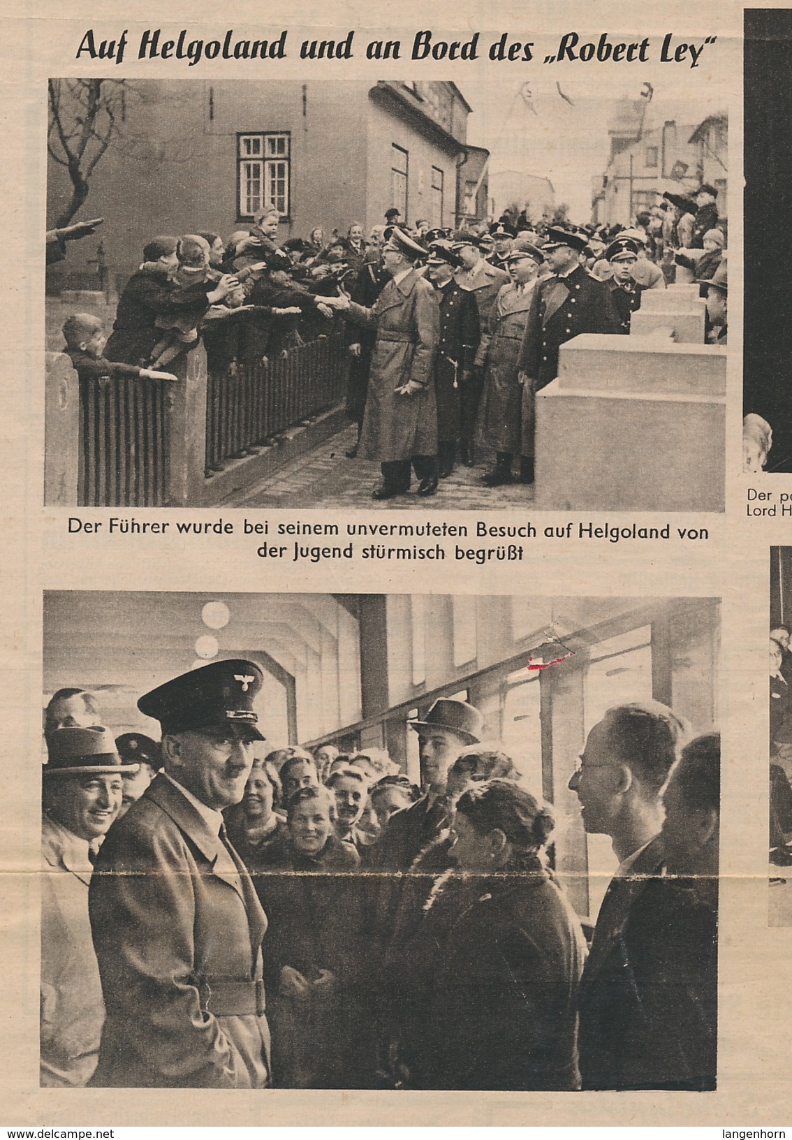 'A. Hitler Auf Helgoland' - Hamburger Fremdenblatt 1939 - Helgoland