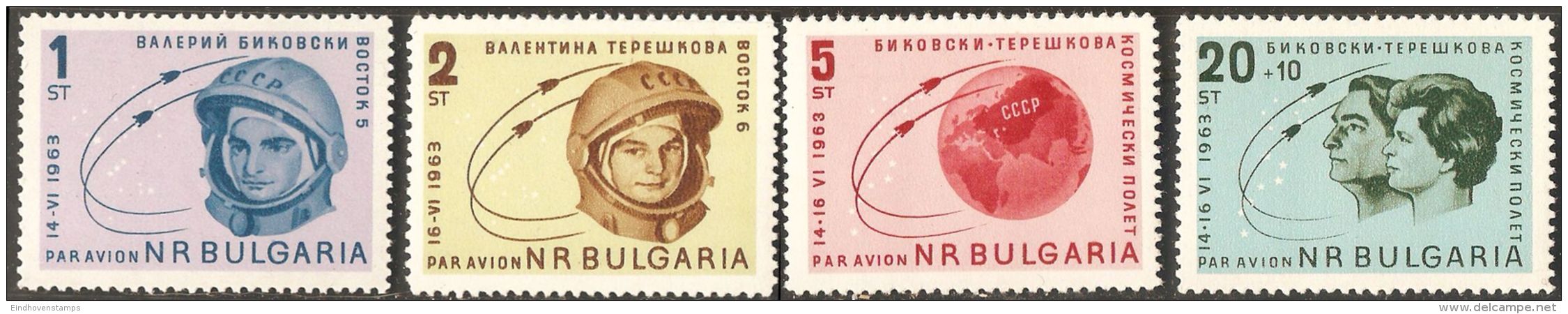 Bulgaria 1963 Wostok 5 Bemanning Aerospace Raumfahrt 4v MNH - Europe