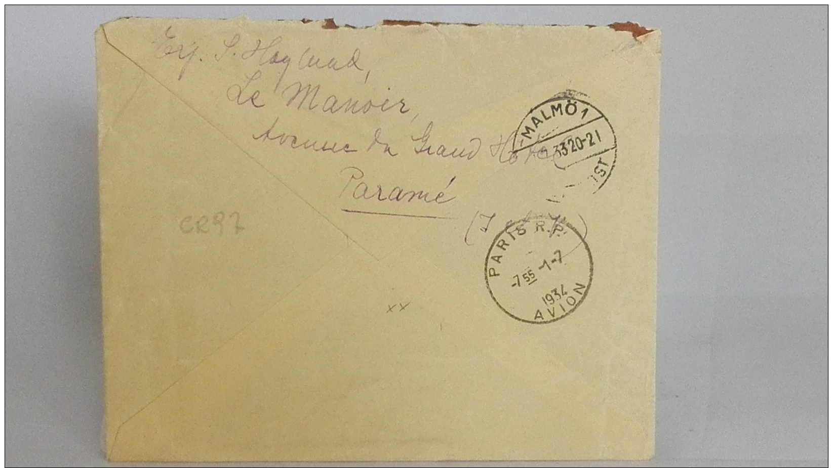 CR,BUSTA POSTALE,STORIA POSTALE ESTERA,POSTAL HISTORY,EUROPA,FINLANDIA,MALMO,POSTA AEREA,VIAGGIATA1934 - Briefe U. Dokumente