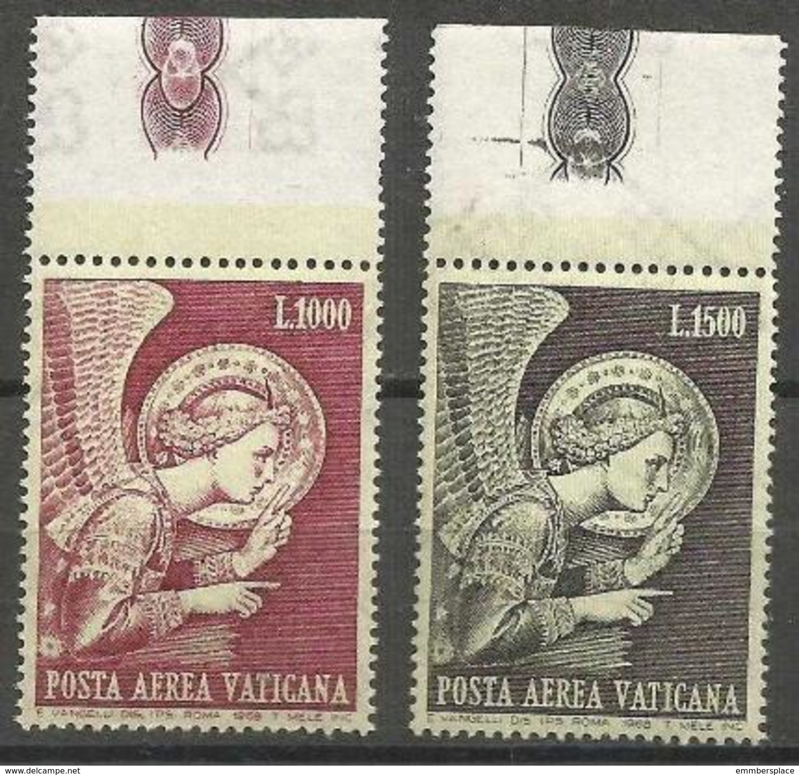 Vatican - 1968 Aechangel Set Of 2 MNH **   Sc C53-4 - Unused Stamps