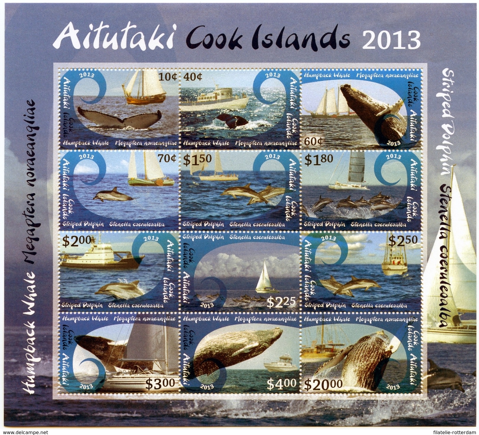 Aitutaki - Postfris / MNH - Sheet Walvissen En Dolfijnen 2013 - Aitutaki