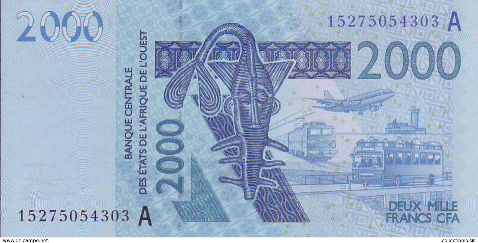 NEUF UNC !!!!  2.000  FRANCS  CFA  B.C.E.A.O 2015  LETTRE  A  (  COTE  D´ IVOIRE  ) - Côte D'Ivoire