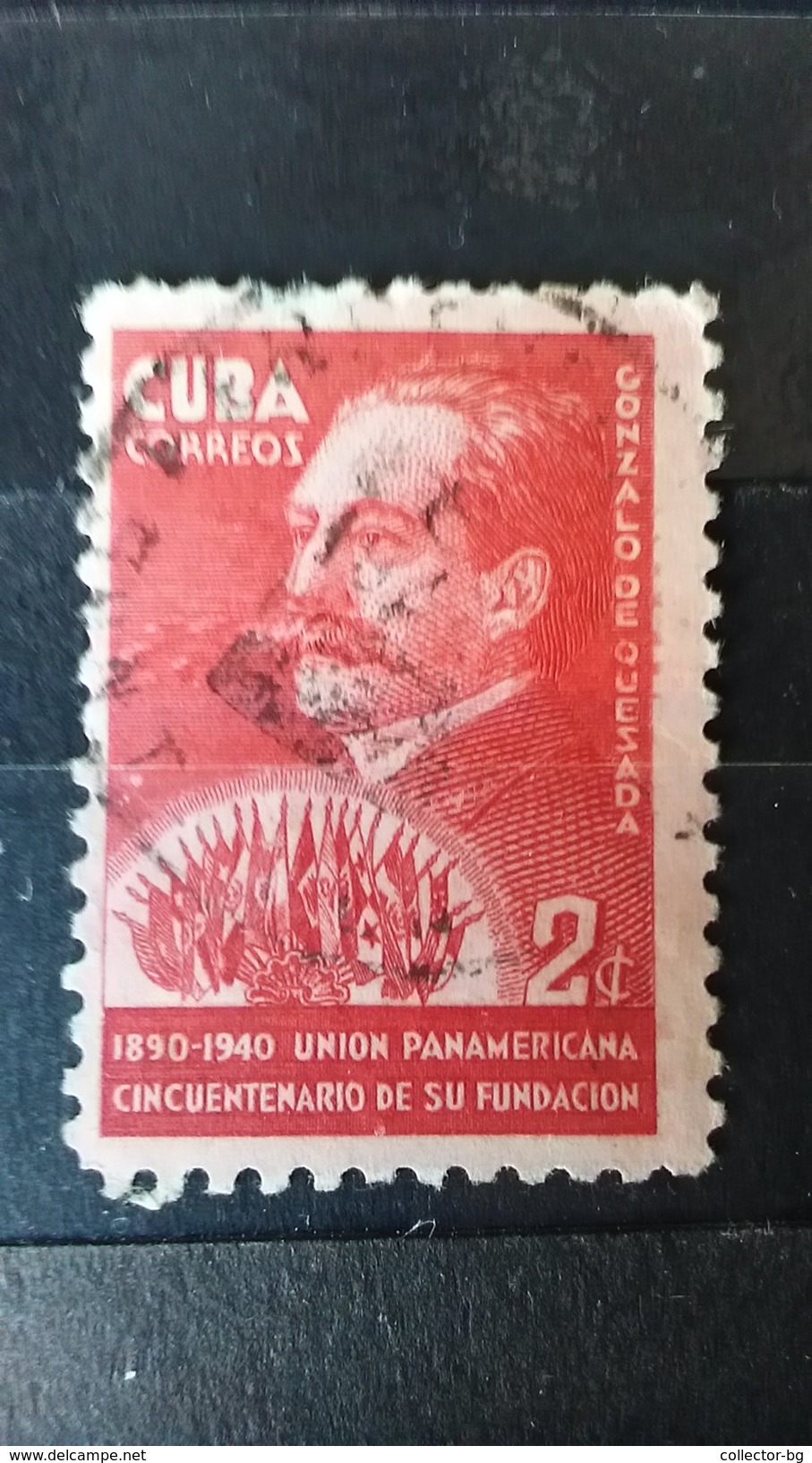 RARE 2C CORREOS 1890-1940 CUBA UNION PANAMERICANA USED STAMP TIMBRE - Gebruikt