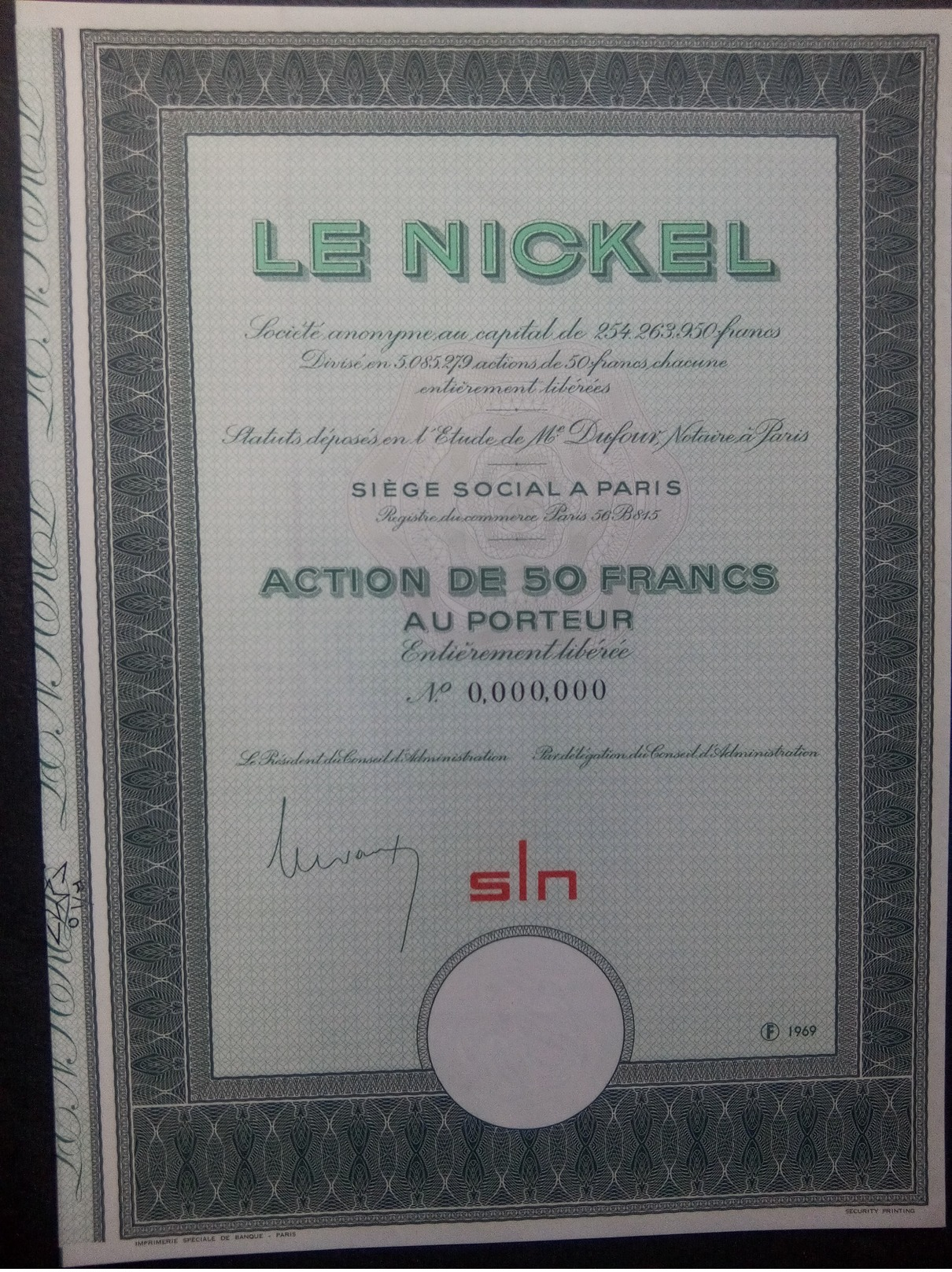 1 Le NICKEL Action 50 FR + Coupons SPECIMEN N 00000 - Autres & Non Classés
