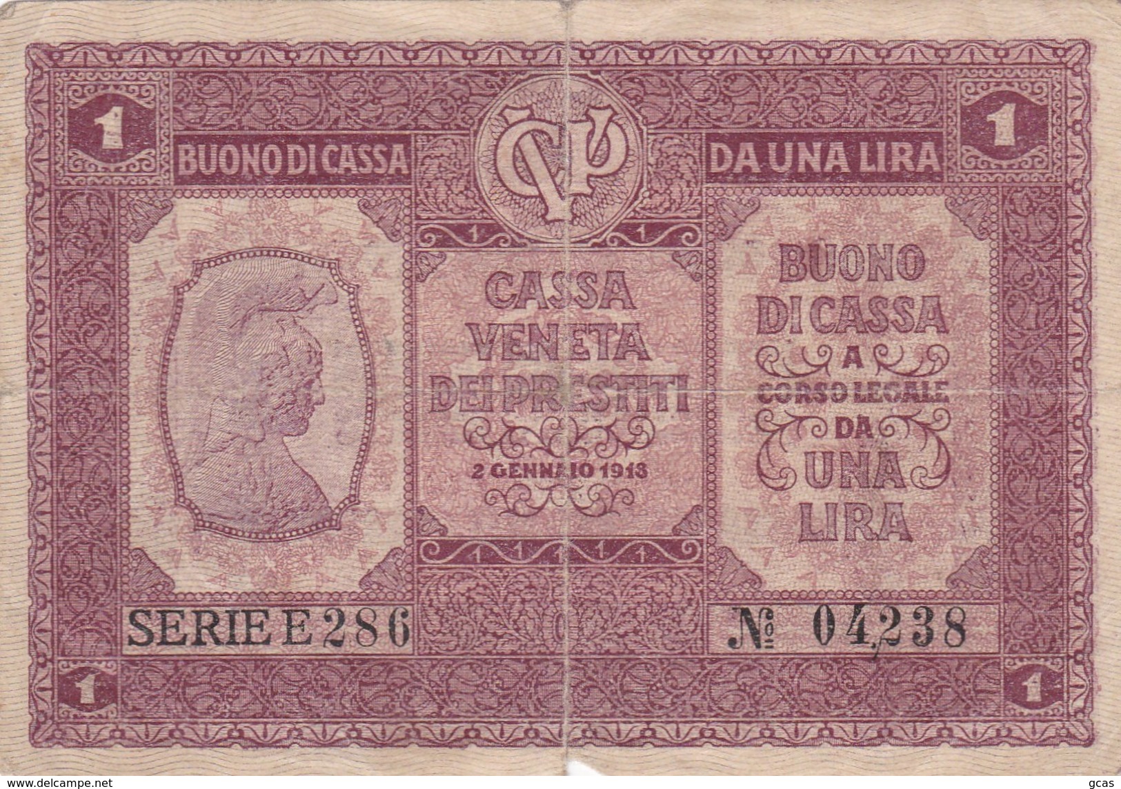 Billet D'una Lira - Buoni Di Cassa