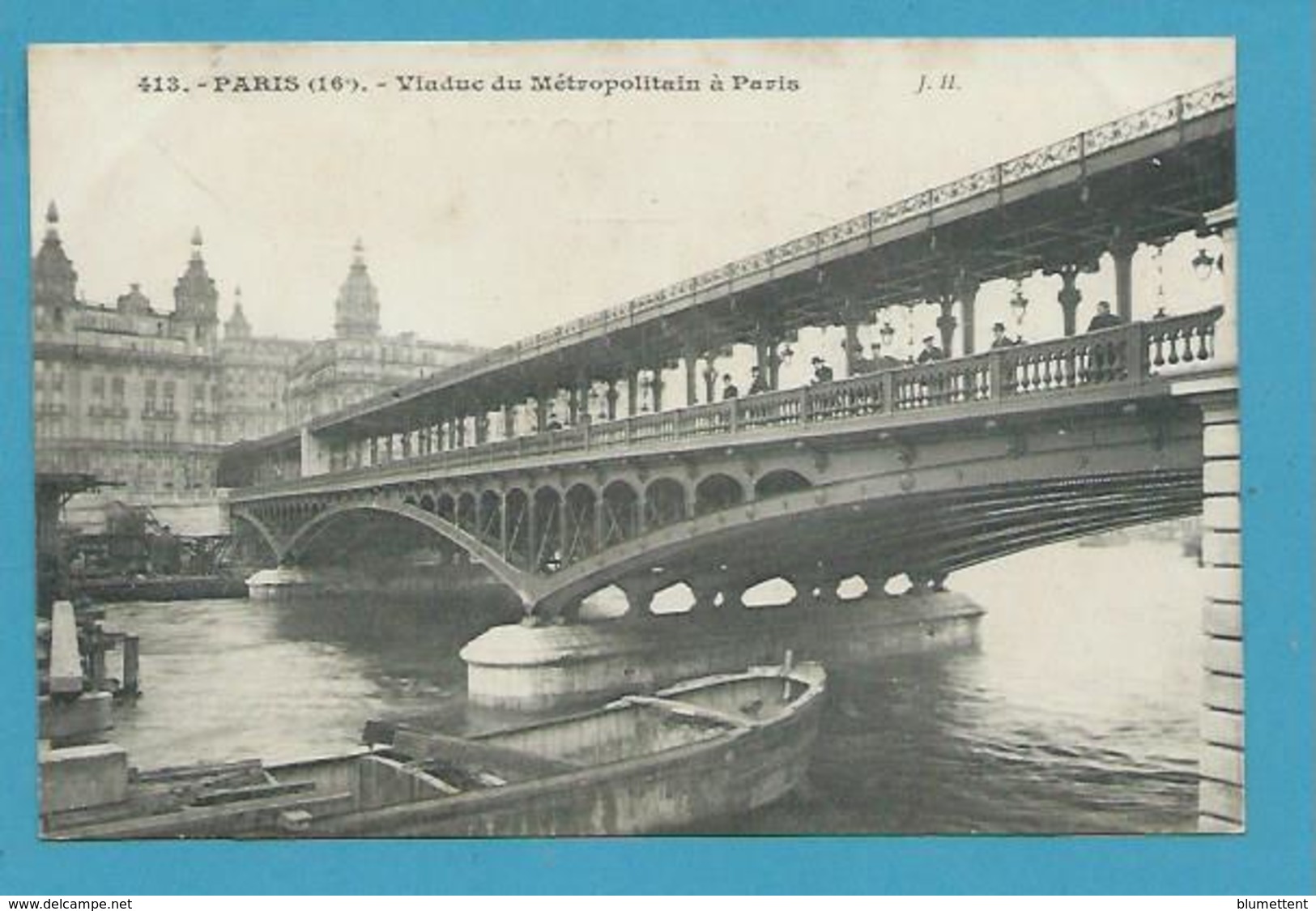 CPA 413 - Viaduc Métropolitain PARIS - Openbaar Vervoer