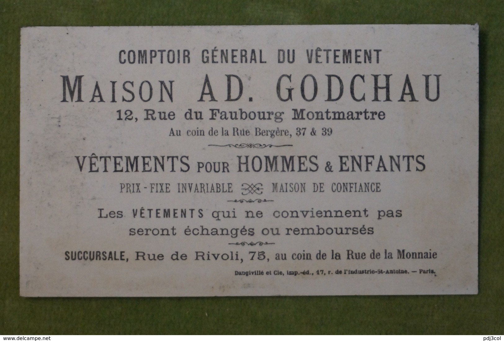 Maison Ad. GODCHAU - Série Bébé - Le Saut à La Corde - Fond Noir - Imp. Dangivillé Vers 1880 - Other & Unclassified