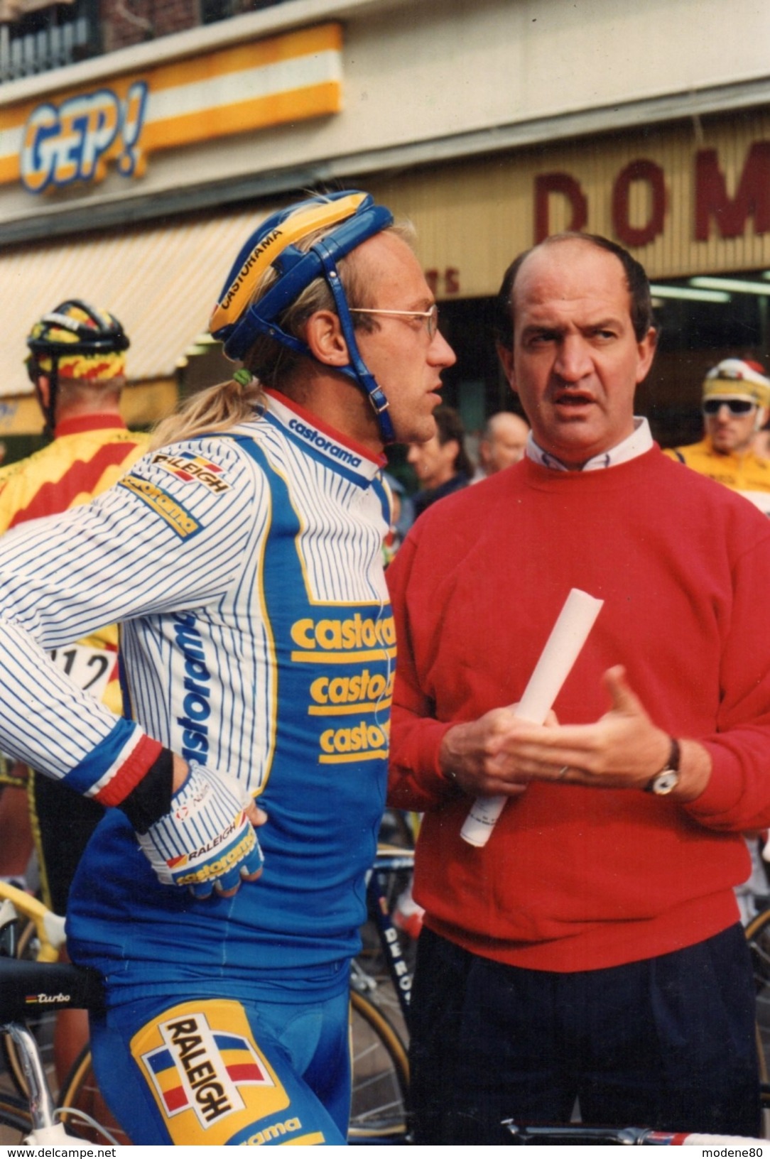 Cyclisme ( Photo De Presse ) Paris Bruxelles 1990 Laurent Fignon Et Jf Pescheux - Cyclisme