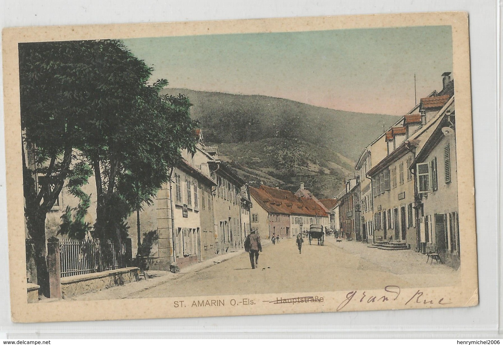 68 Haut Rhin - St Saint Amarin Grand Rue 1919 - Saint Amarin