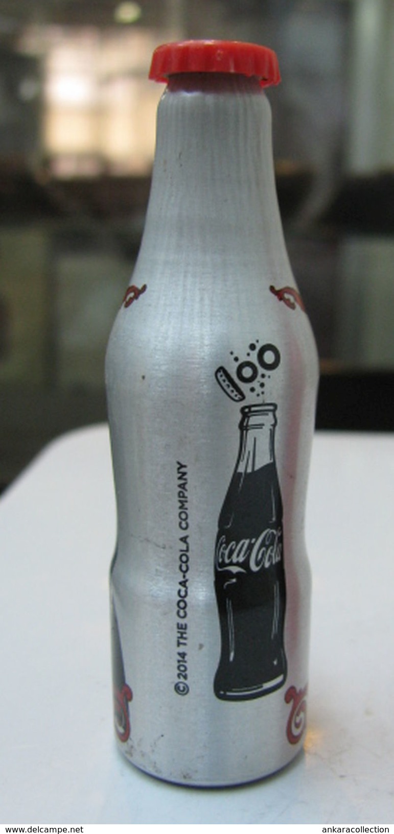 AC - COCA COLA 100th YEARS OF COLA  ALUMINUM MINI BOTTLE KEYRING  -  KEY HOLDER 1920 BRAND NEW FROM TURKEY - Schlüsselanhänger