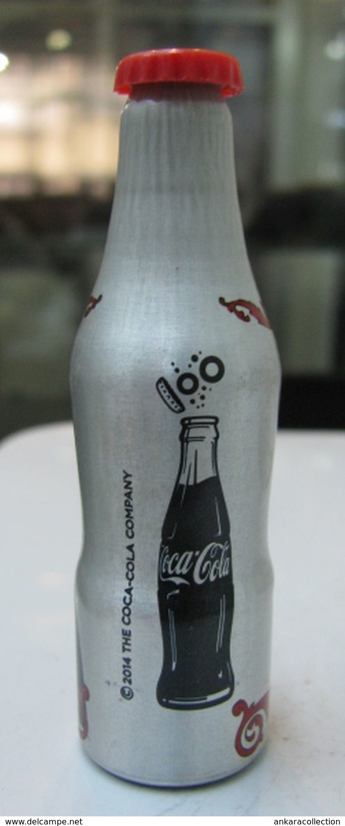 AC - COCA COLA 100th YEARS OF COLA  ALUMINUM MINI BOTTLE KEYRING  -  KEY HOLDER 1920 BRAND NEW FROM TURKEY - Key Chains