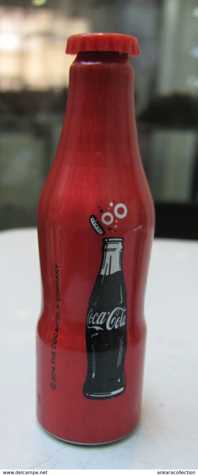 AC - COCA COLA 100th YEARS OF COLA  ALUMINUM MINI BOTTLE KEYRING -  KEY HOLDER 1930 BRAND NEW FROM TURKEY - Porte-clefs