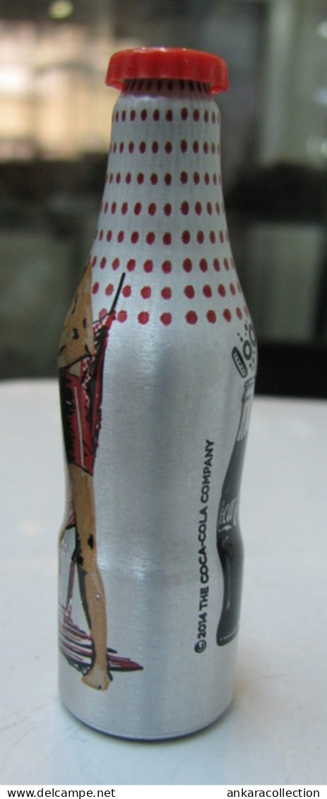 AC - COCA COLA 100th YEARS OF COLA  ALUMINUM MINI BOTTLE KEYRING - KEY HOLDER 1950 BRAND NEW FROM TURKEY - Sleutelhangers