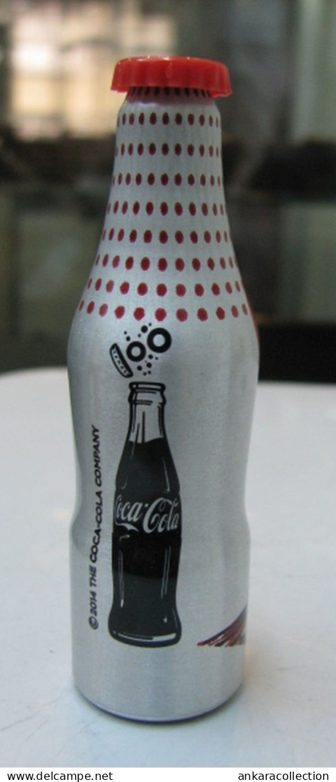 AC - COCA COLA 100th YEARS OF COLA  ALUMINUM MINI BOTTLE KEYRING - KEY HOLDER 1950 BRAND NEW FROM TURKEY - Portallaves