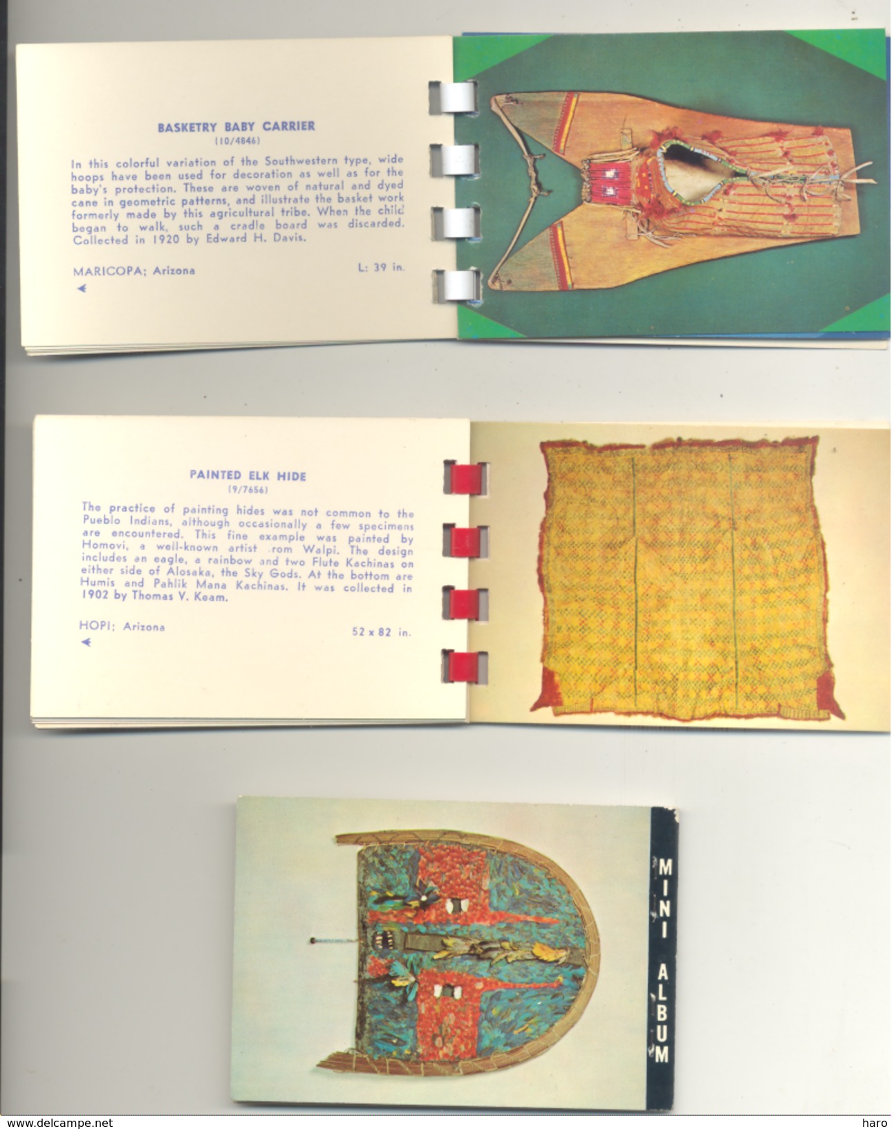 Lot De 3 Mini-livres Sur Les Coutumes, Accessoires Vestimentaires Des INDIENS D' Amérique - Peaux-Rouges, Western (rl) - Voyage/ Exploration