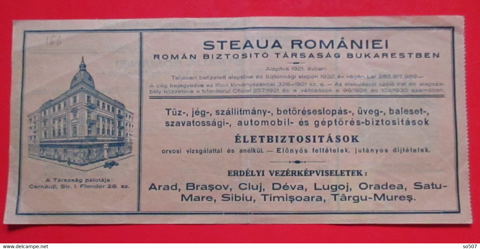 X1 - Check, Cheque, Promissory Note, Bill Of Exchange, Romania 1934. With Stamp - Cheques & Traveler's Cheques