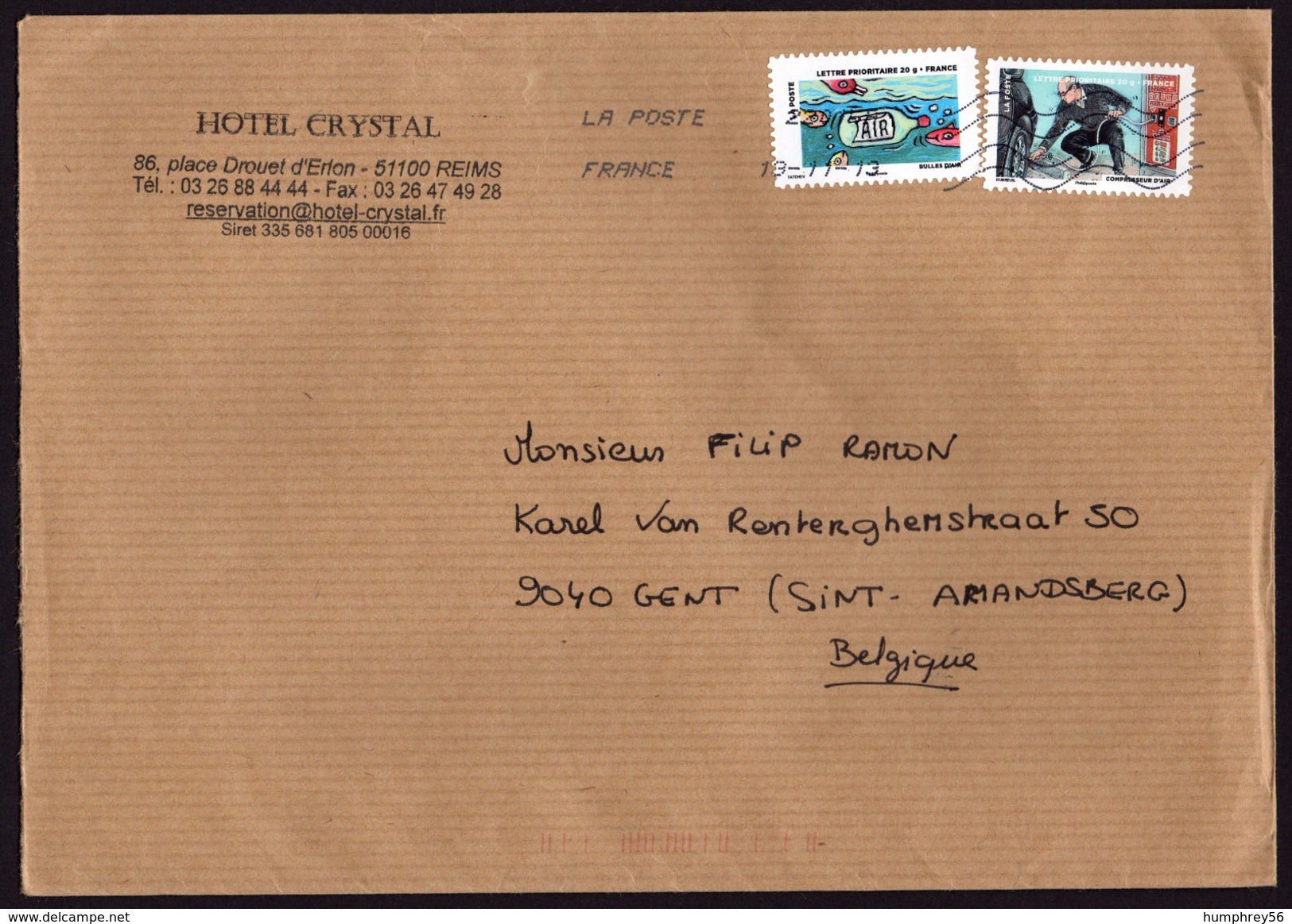 2013 - FRANCE - Cover "Crystal" + Y&T 890 (A) + 891 (A)[Air] - Covers & Documents