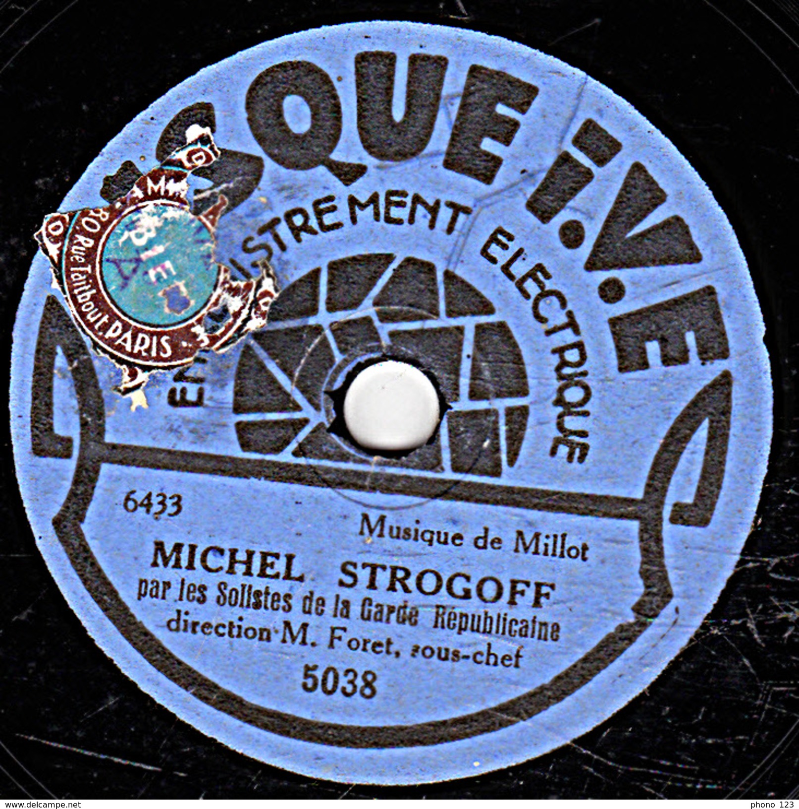 78 T - 19 Cm. - état B -  Garde Républicaine - GLORIA - MICHEL STOGOFF - 78 T - Grammofoonplaten