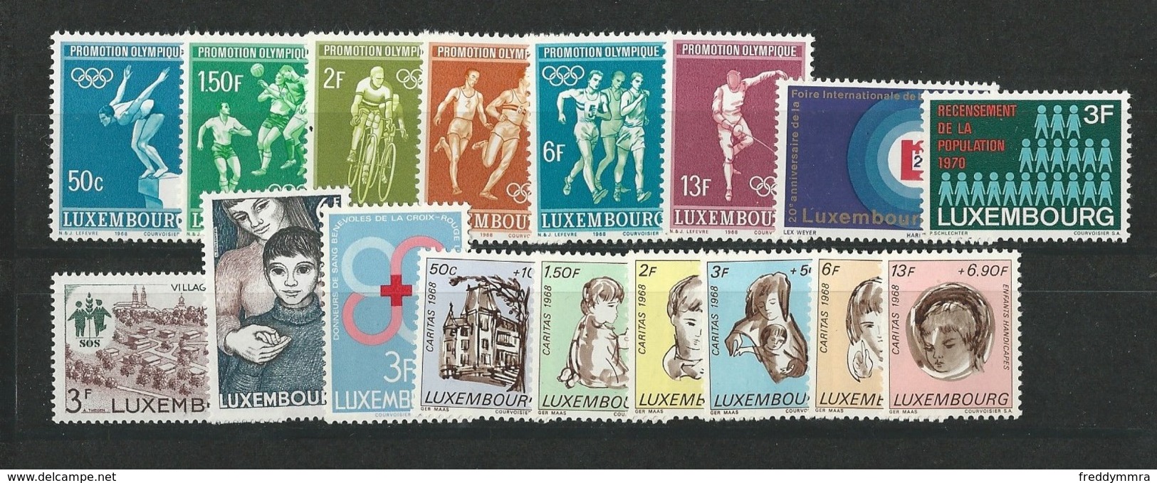 Luxembourg: Année 1968 ** (manque 724/ 725) - Full Years