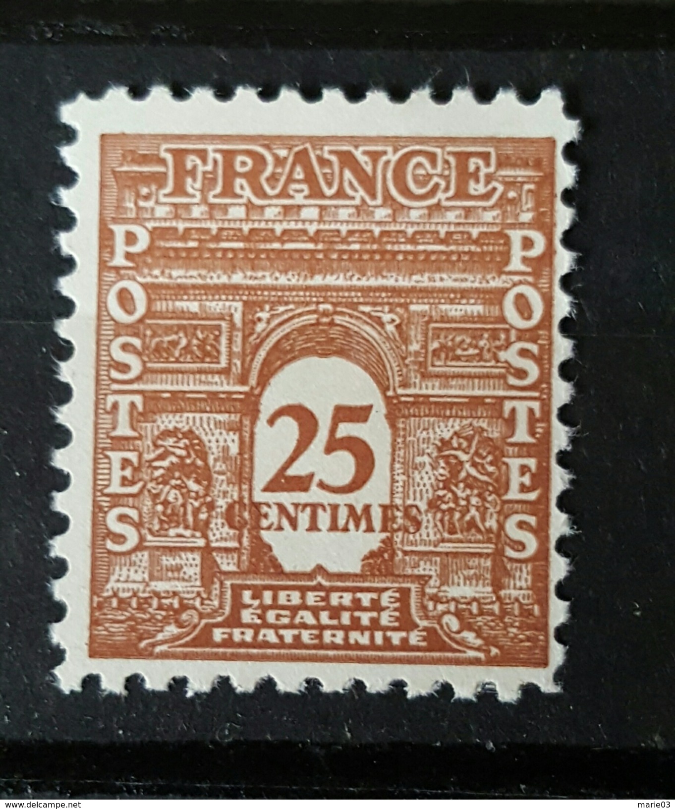 YT 622 - Arc De Triomphe De L 'Etoile - 25cts - Neuf Charnière - 1944-45 Arc De Triomphe