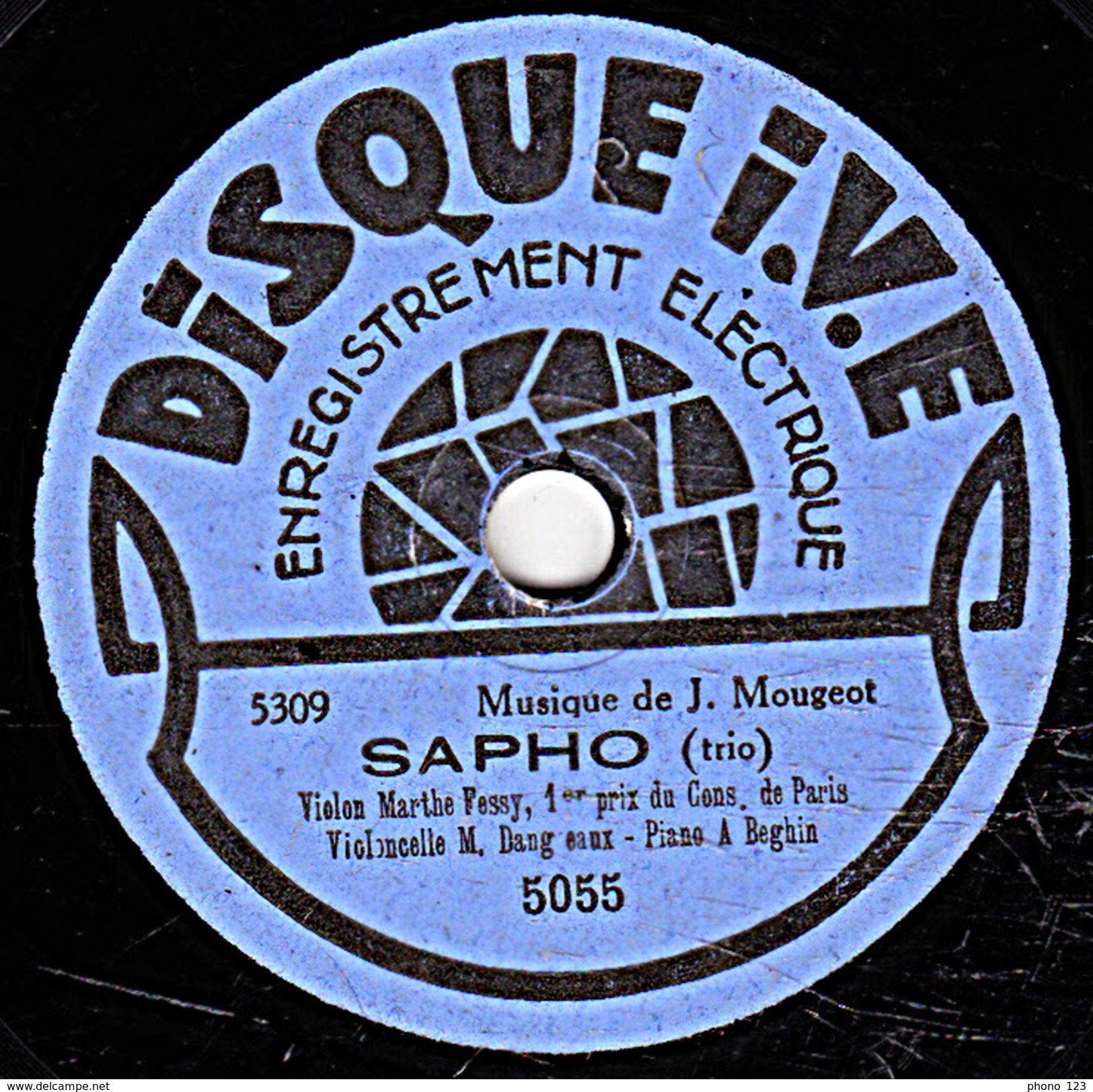 78 T - 19 Cm. - état B -  Trio - SAPHO - LA LETTRE DE MANON - 78 Rpm - Schellackplatten