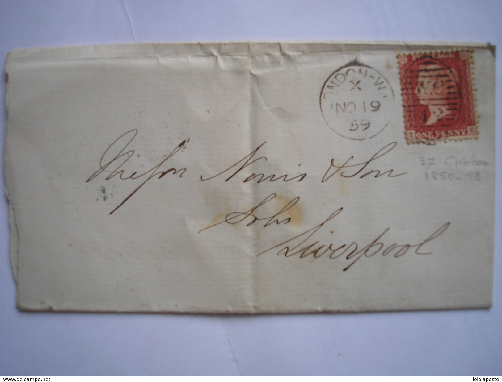 U.K. - Belle Enveloppe  Du 19 Nov. 1859 - Briefe U. Dokumente
