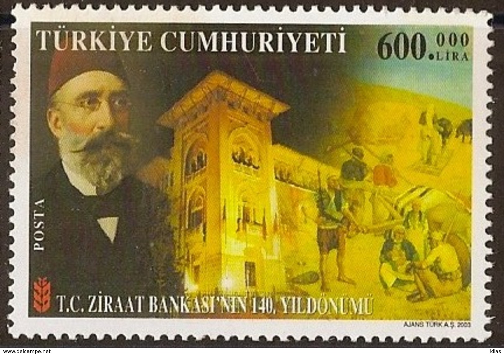 TURKEY 2003, Ziraat Bankasi - Unused Stamps