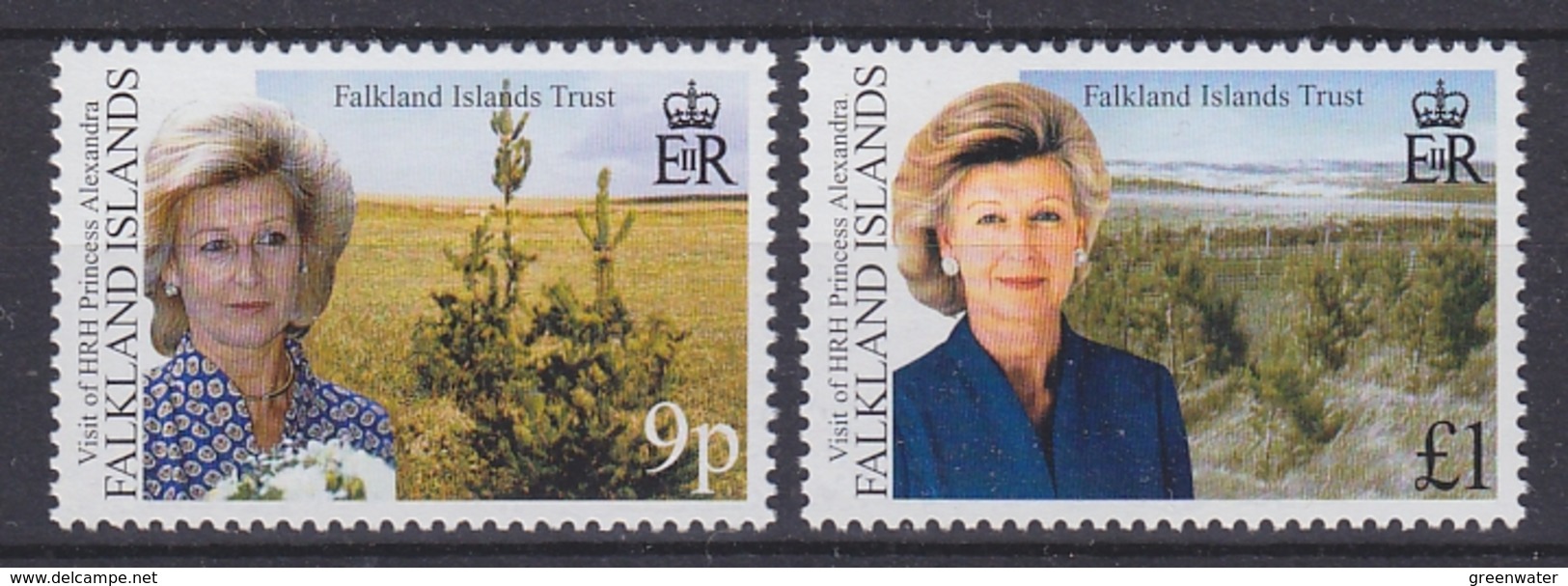 Falkland Islands 2000 Visit Princess Alexandra 2v ** Mnh (35203) - Falklandeilanden