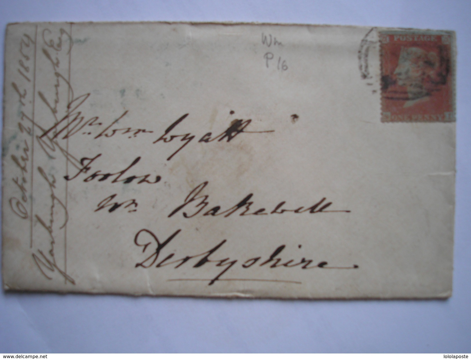 U.K. - Enveloppe Du 29 Oct. 1854 Avec Cachets  Au Verso - Covers & Documents