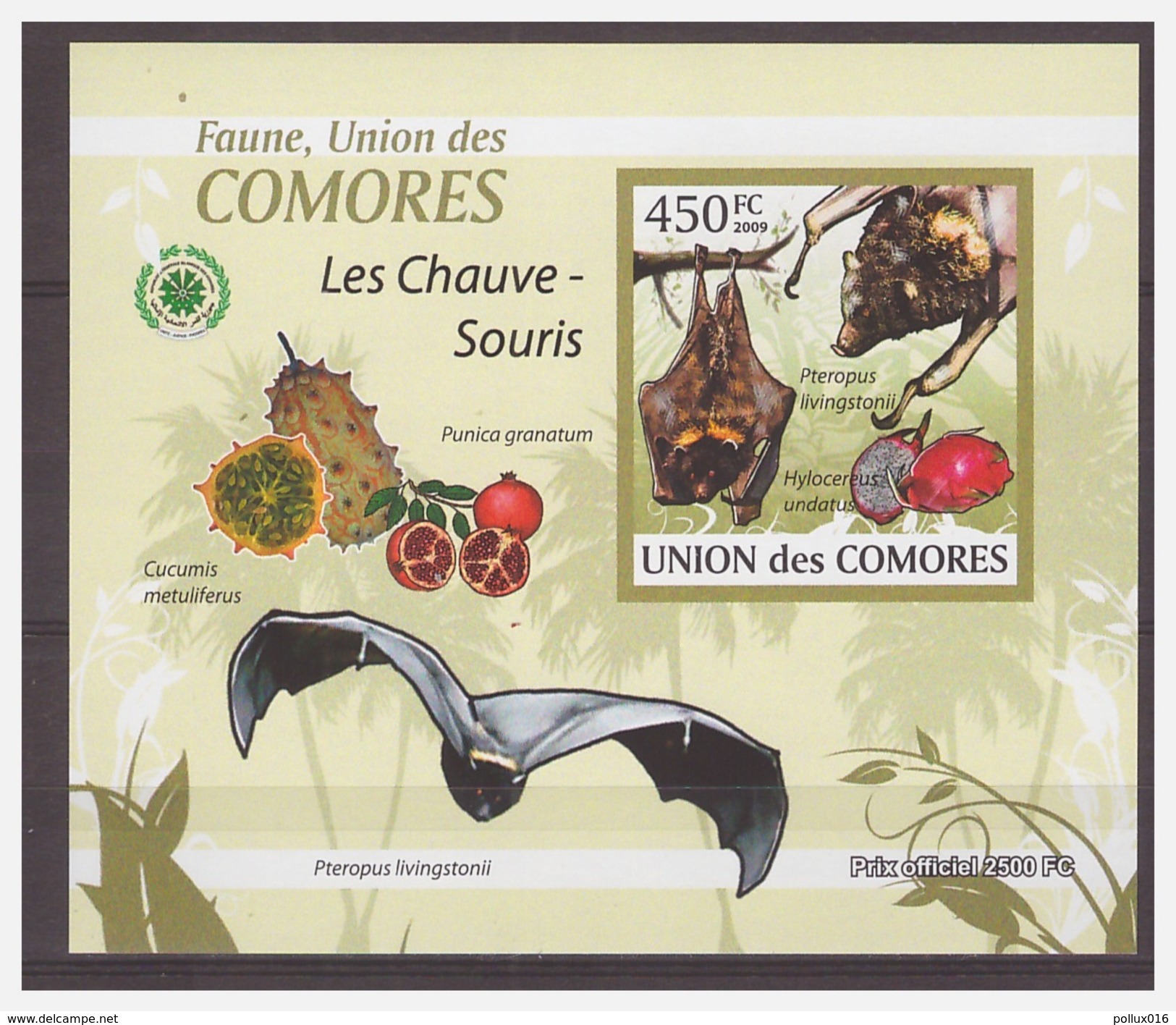 0047 Comores 2009 Vleermuizen Bats S/S MNH Imperf - Vleermuizen