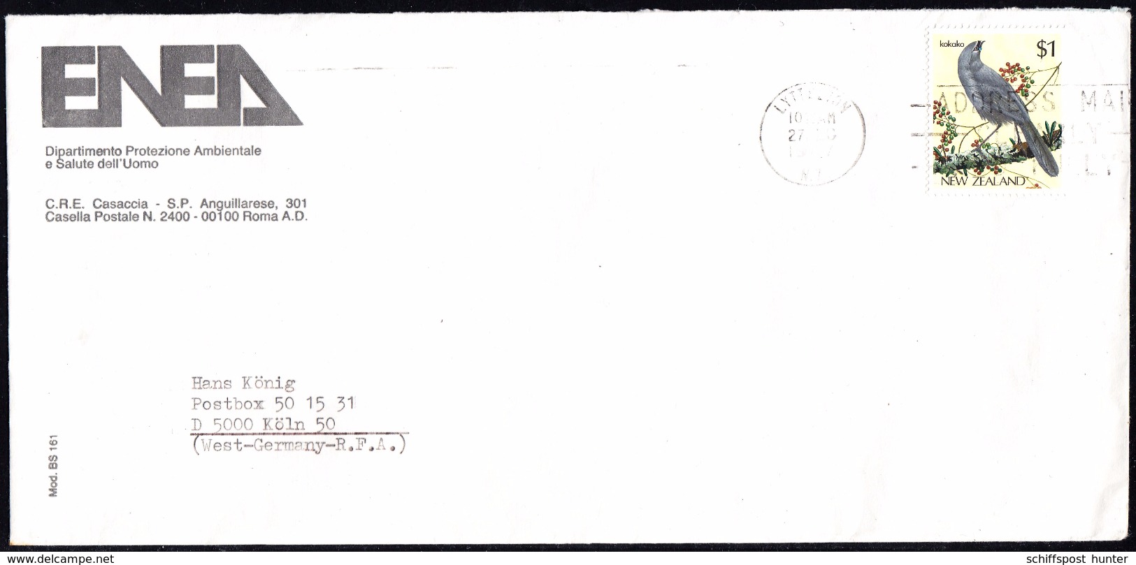 ARCTIC, ITALIA, ENEA-cover Over Christchurch 1987 With Letter, Look Scans !! 20.3-28 - Antarctische Expedities