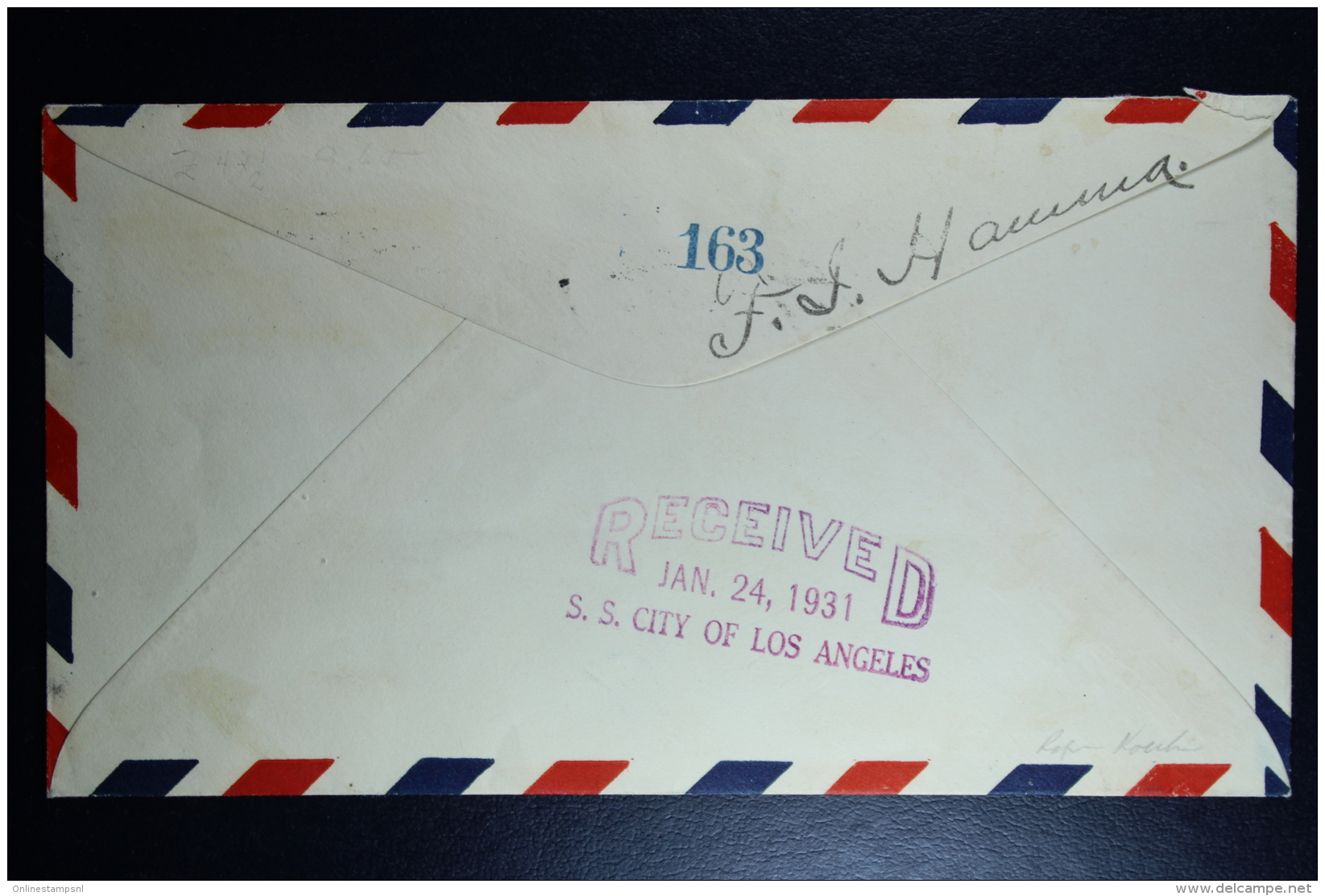 USA First Pacific Experimental Shore To Ship Flight Service 1931 Honolulu To LA Catapult Flight W/ Curtiss Jenny Plain - 1c. 1918-1940 Storia Postale