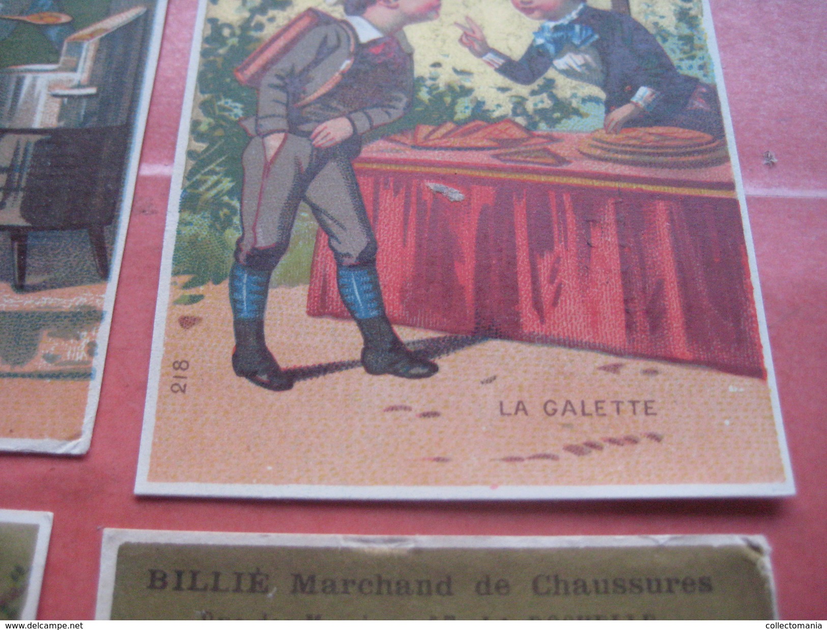 6 litho trade cards compl set CR 2-1-2 impr Courbe Rouzet HOMOGENE PUB c1880 BILLIE à La Rochelle - old professions exc