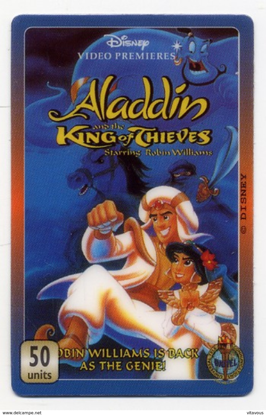 Aladin Disney Cinéma Movie Phonecard Grande-Bretagne (w4445) - Disney