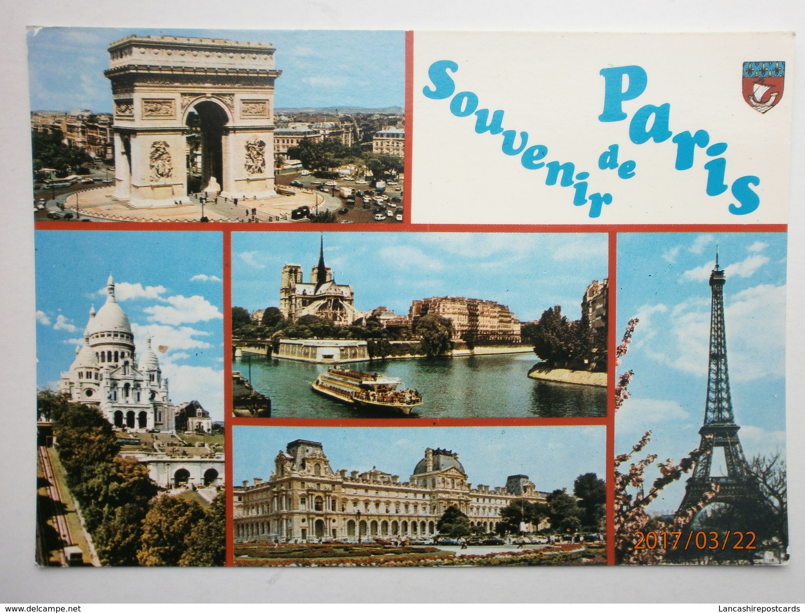 Postcard Souvenir De Paris Mulriview My Ref B2721 - Panoramic Views