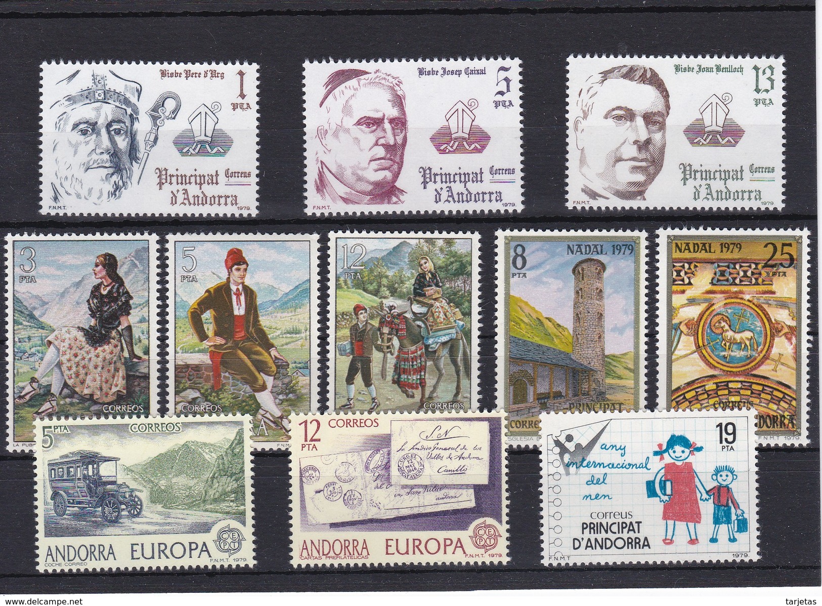 AÑO 1979 COMPLETO DE SELLOS DE ANDORRA ESPAÑOLA EN NUEVO - Unused Stamps