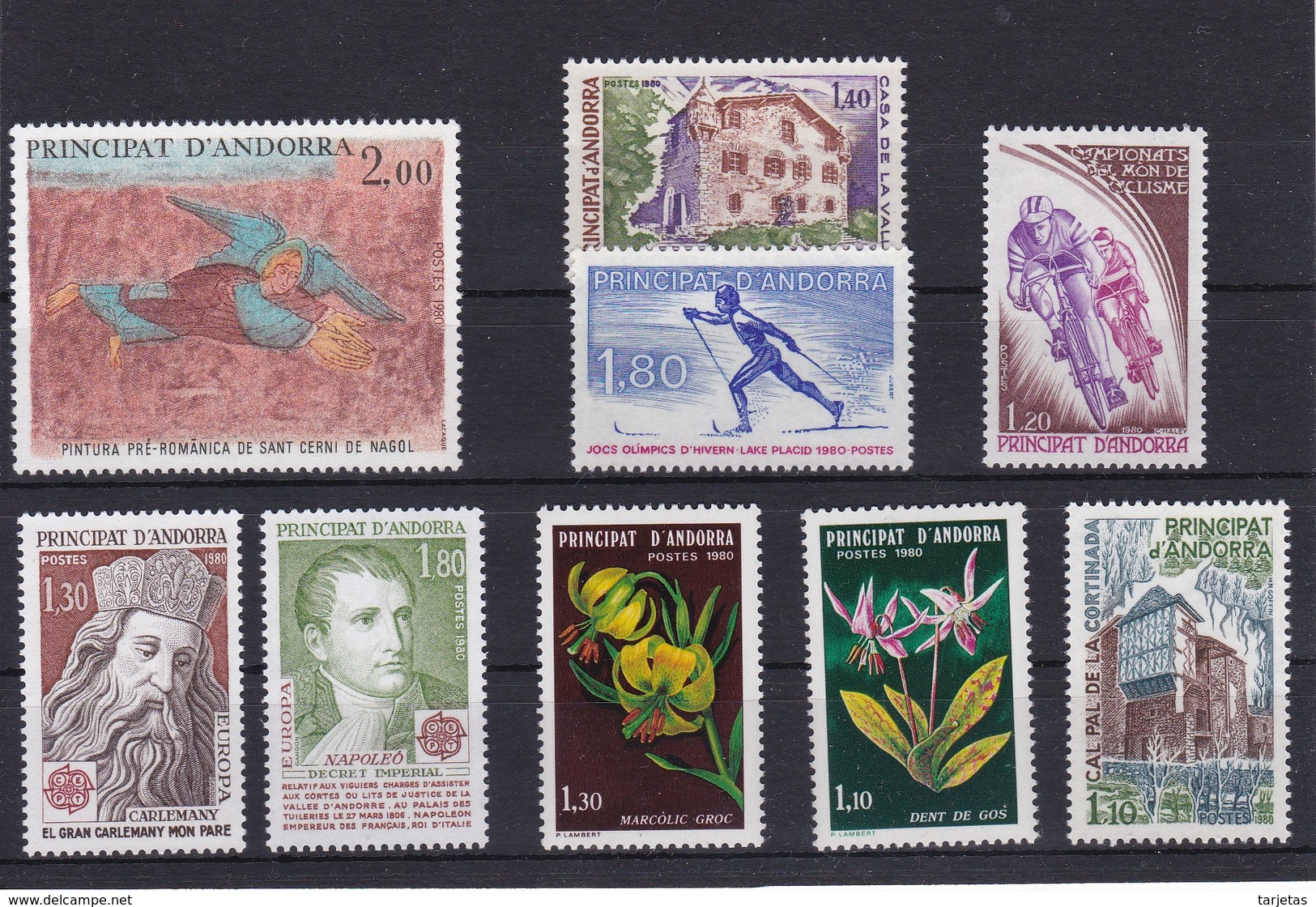 AÑO 1980 COMPLETO DE SELLOS DE ANDORRA FRANCESA EN NUEVO - Unused Stamps