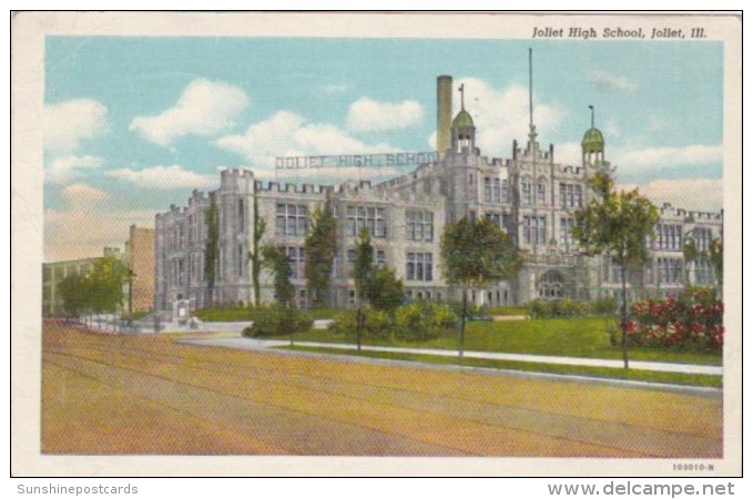 Illinois Joliet High School 1943 Curteich - Joliet