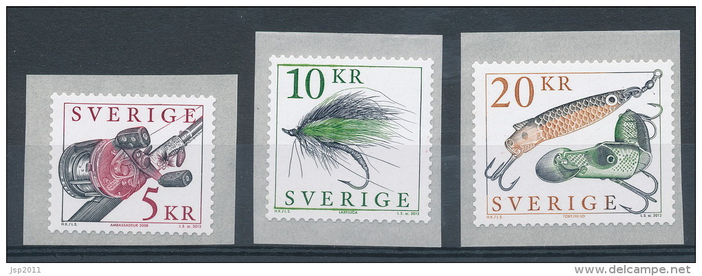 Sweden 2012. Facit # 2885-2887. Fishing Gear. Complete Set Of 3, MNH (**) - Neufs