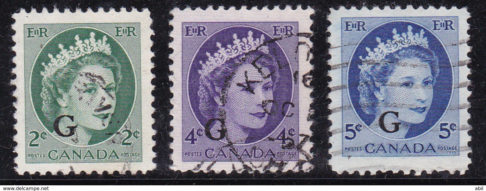 Canada 1955 N° Y&T : S 39 à 41 Obl. - Sovraccarichi