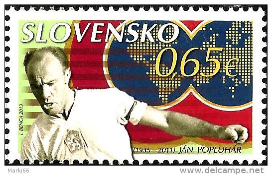 Slovakia - 2013 - Major Sporting Events - Jan Popluhar - Mint Stamp - Nuevos