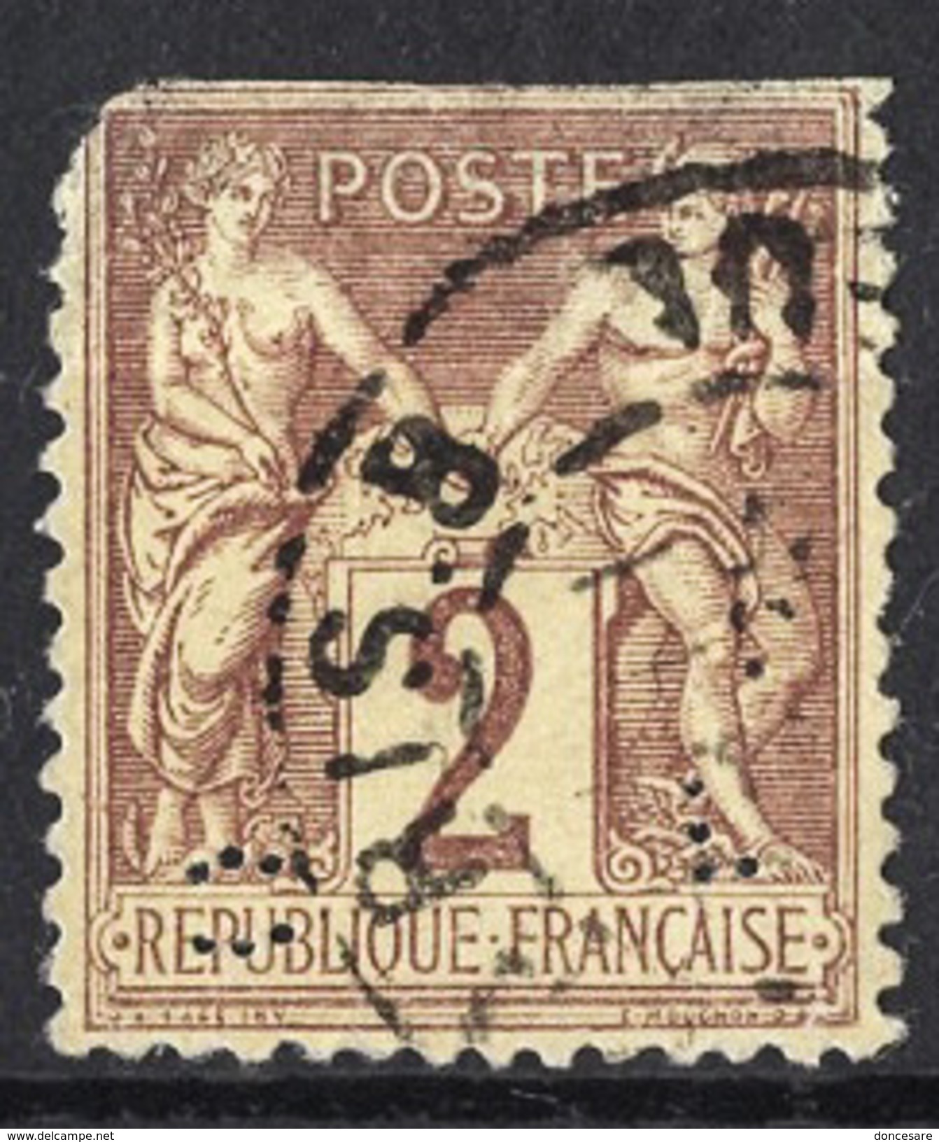 FRANCE 1877/1900 -  Y.T. N° 85 - OBLITERE PERFORE- - Autres & Non Classés