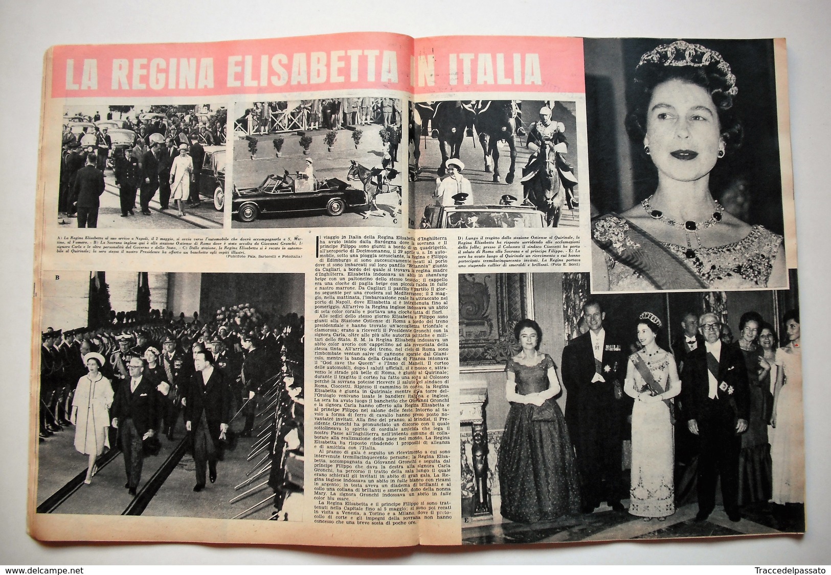 EVA  - ITALIAN MAGAZINE - H.M. QUEEN ELIZABETH VISITS ITALY - ORIGINAL MAY 1961 - - Other & Unclassified
