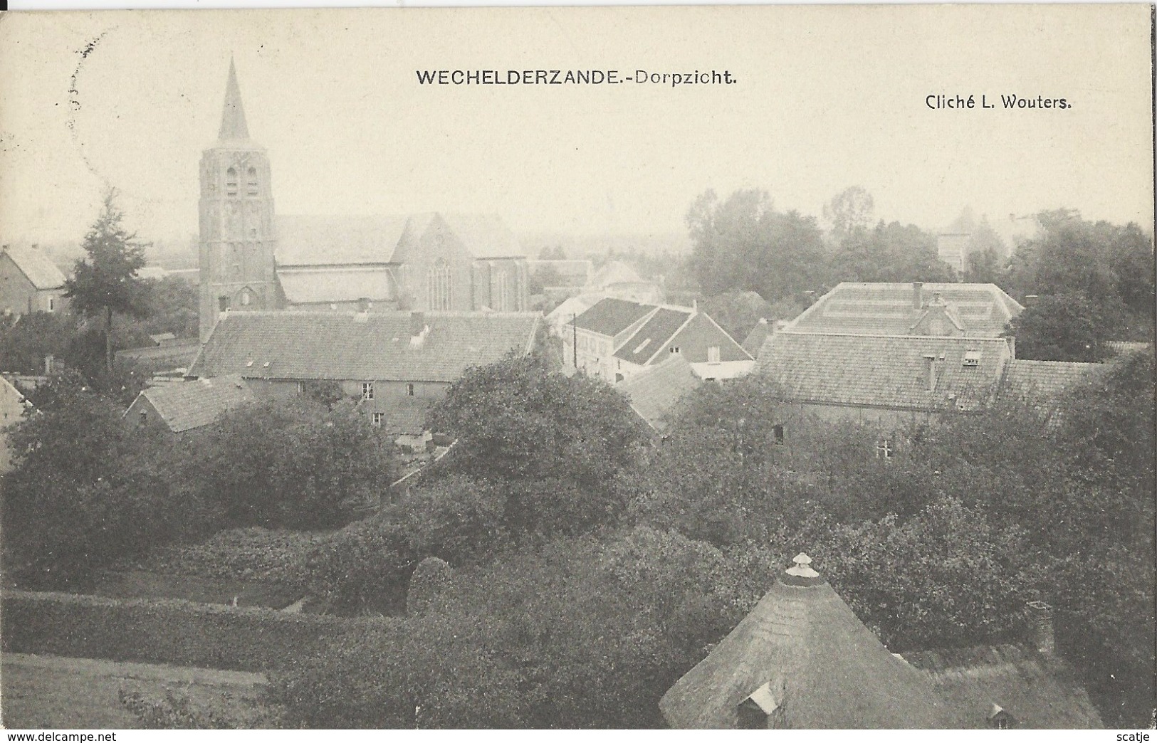 Wechelderzande.  -  Dorpzicht.   -   Schooten  1911   Naar   Antwerpen - Lille