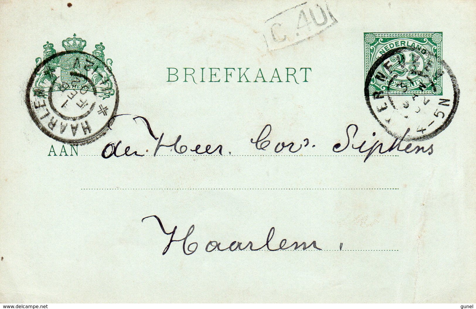 1902 Grootrond TERNEUZEN  Op Bk Naar Haarlem - Storia Postale