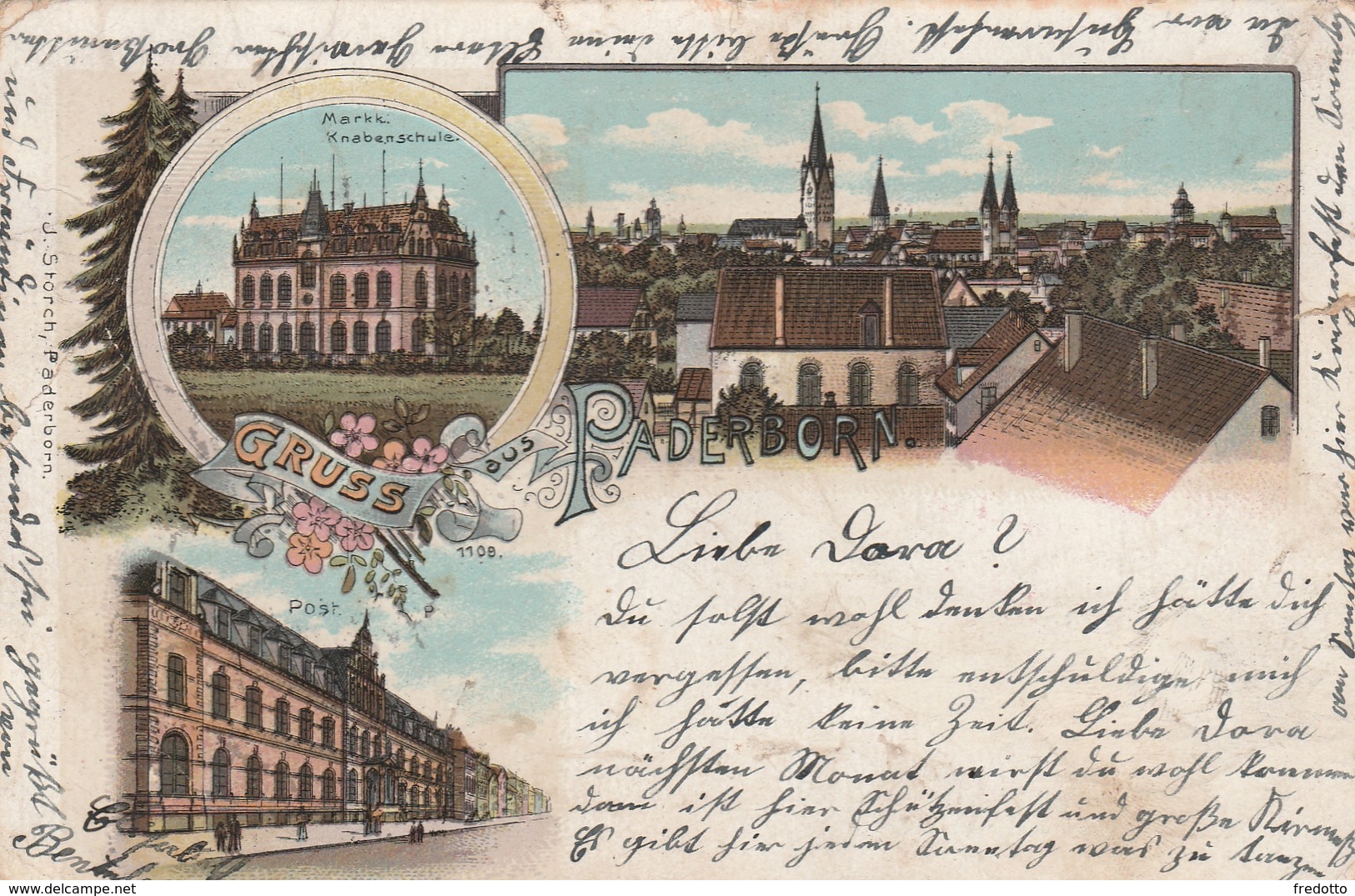Gruss Aus Paderborn-Litho 1901 - Paderborn