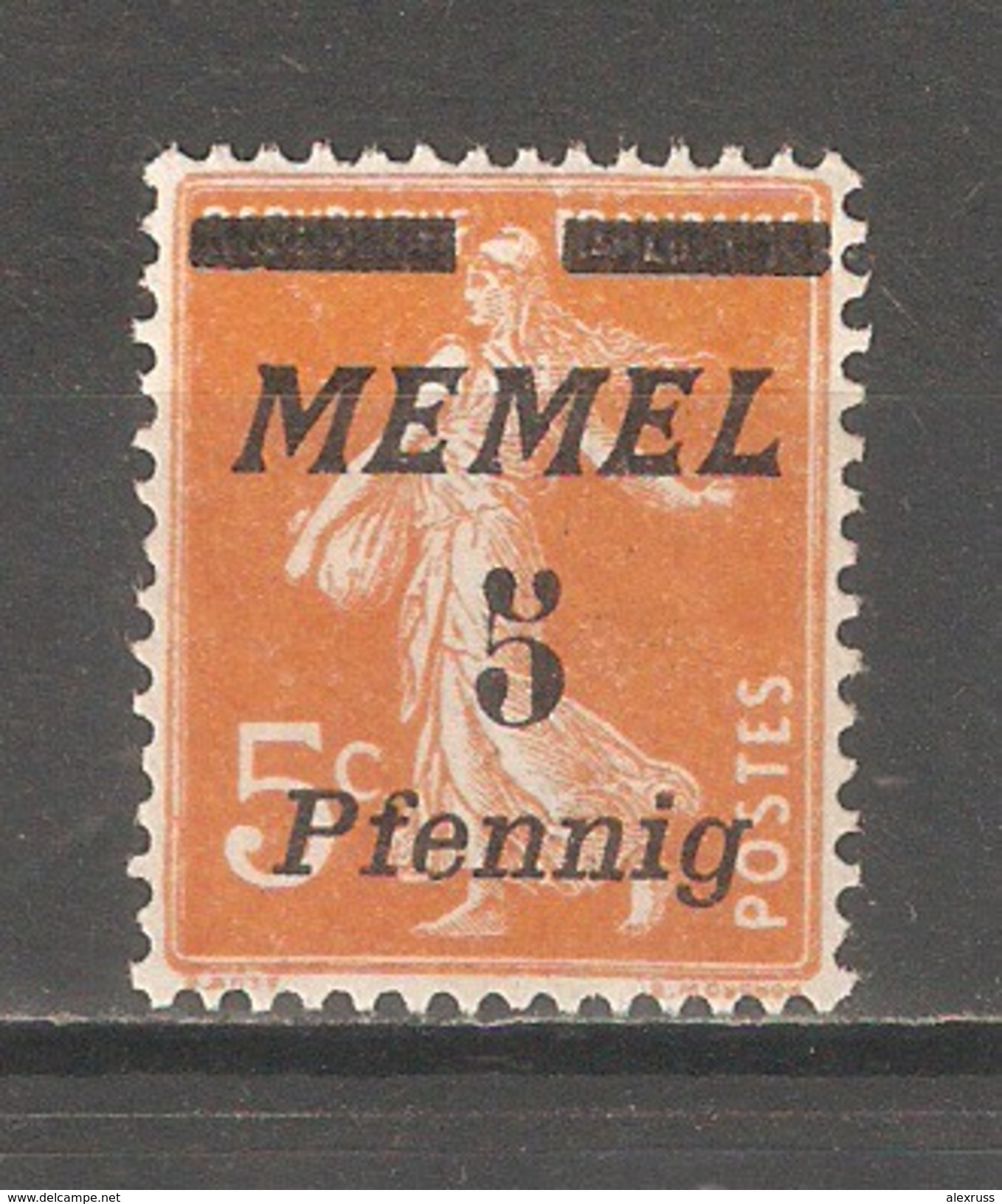 Memel 1922, 5pf On 5c, Sc 50,VF MNG - Unused Stamps